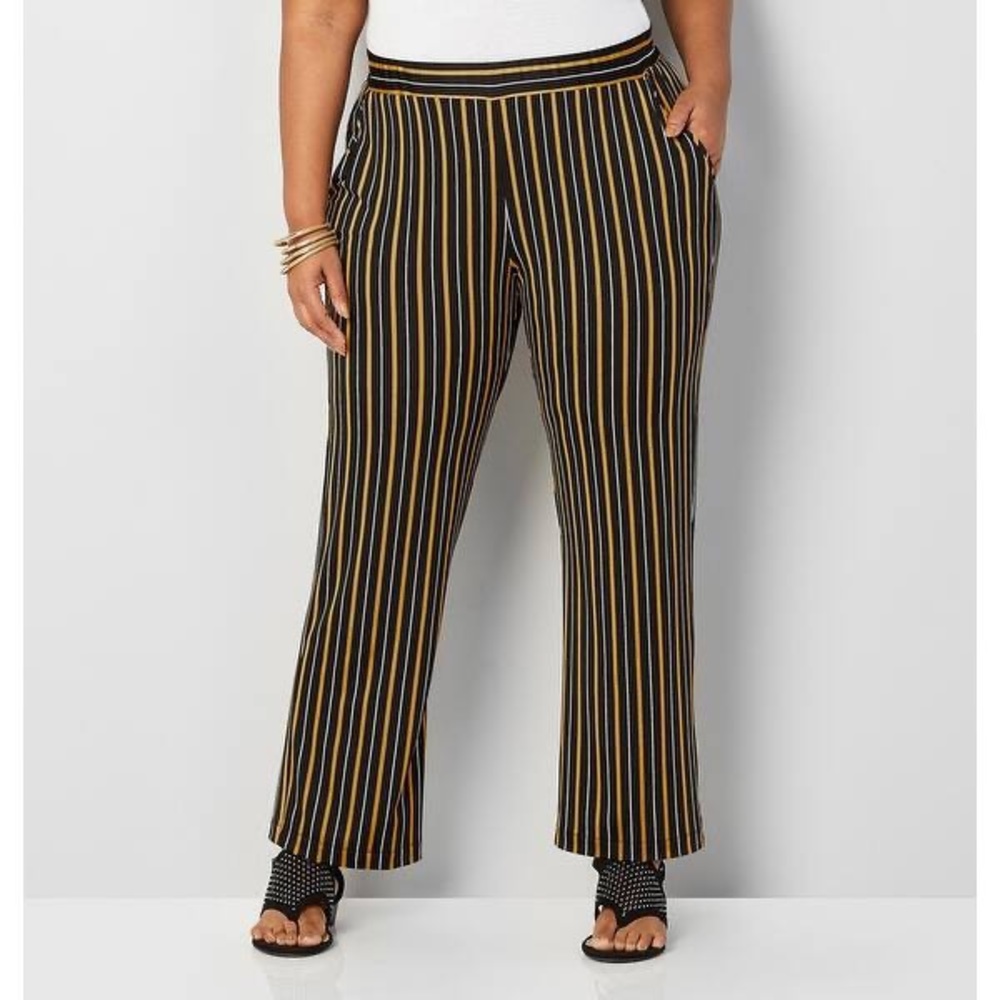 Avenue Striped Wide Leg Pants